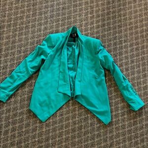 BCBG MaxAzria Abree Hi-Low Blazer - Women’s Small - Green/Teal
